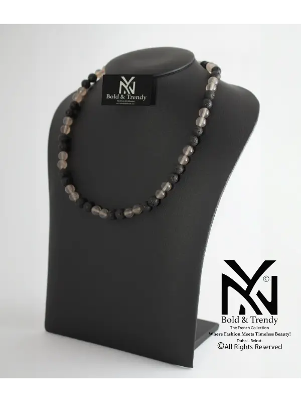 Agate Fumée et Lava Noir