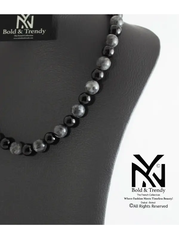 Labradorite du Newfoundland et Onyx Noir