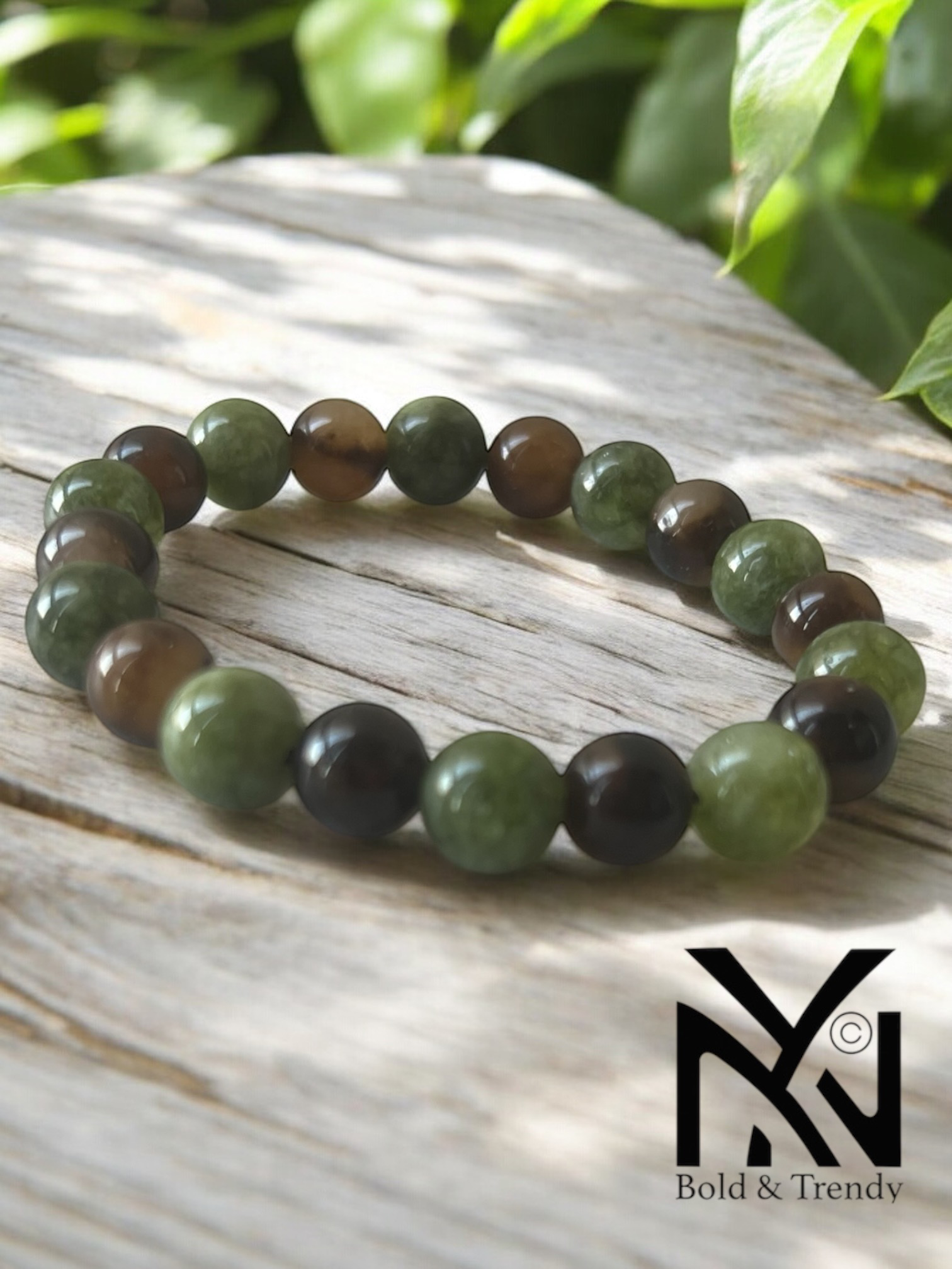 Bracelet Énergie et Guérison - Tourmaline and Agate Bracelet for Healing and Strength